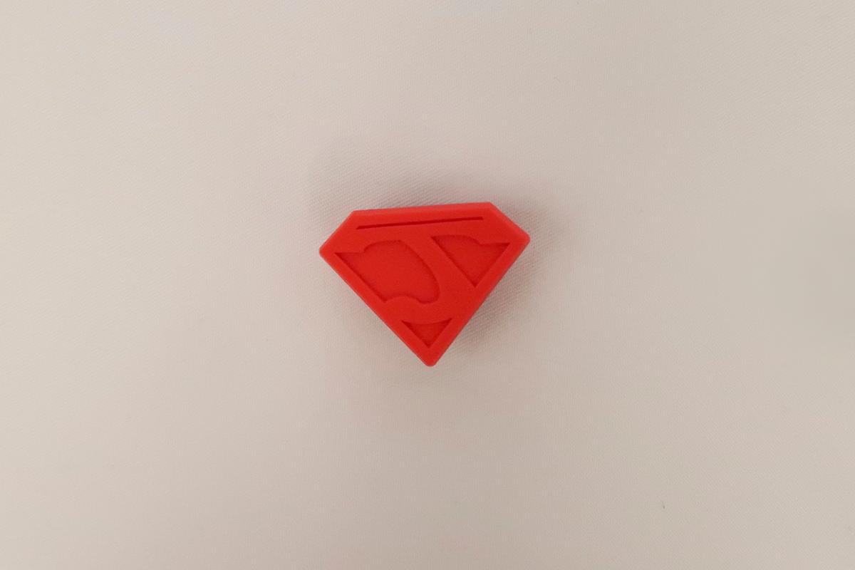 Red Superman J Shoe Charm