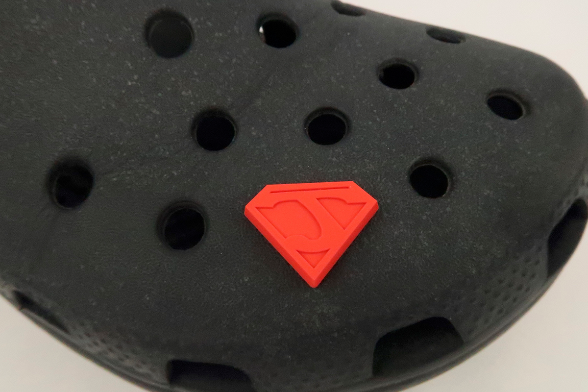 Red Superman J Shoe Charm